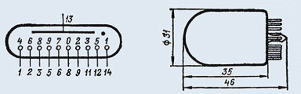 Indicator IN-4 USSR 1 pcs