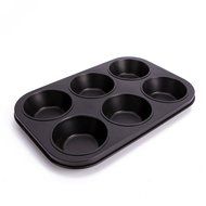 uxcell Casa-J Bakeware Muffin Pans 6 Cup Nonstick Stainless Steel Black