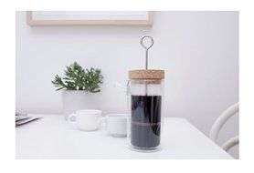 Kikkerland Ora French Press, Glass, 14 Ounce, Clear N3