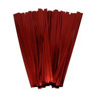 100 Pcs Metallic Twist Ties Wire for Cello Bags Cake Pops 4 Inch 10cm Red N4