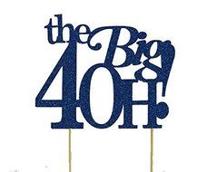 All About Details Blue The Big 4OH! Cake Topper N3