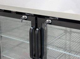 Kegco Commercial Back Bar Cooler Refrigerator with Two Glass Doors