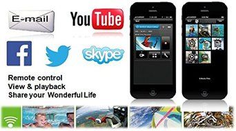 WATREE&reg; Pro-2 Wifi 12MP Full HD 1080P Sports Camera Waterproof Action DV 170 Degree Wide Helmet Camcorder DVR... N3