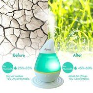 Ayes Water-drop Air Purifier/Ultrasonic Aroma Diffuser &amp; Cool Mist USB Portable Humidifier Multi Use for Travel... N2