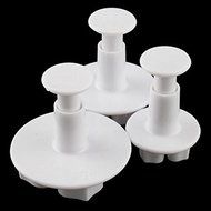 3Pcs Cake Flower Ball Decorate Sugar Sugarcraft Tool Cutter Loaf Fondant Plunger N2