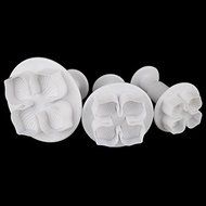 3Pcs Cake Flower Ball Decorate Sugar Sugarcraft Tool Cutter Loaf Fondant Plunger N3