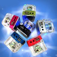 Refresh Your Life Portable Mini Speaker LCD HiFi Music MP3/4 Player Micro SD/TF USB Disk FM Radio N4
