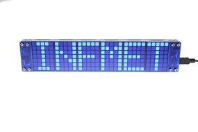 INFMETRY LED Dot Matrix Digital Clock-Date and Temperature Display-Custom Word Display