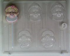 Girl Baby with pacifier B030 Baby Chocolate Candy Mold