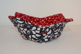 Microwave Bowl Cozies // Reversible // Set of 3 // 1 Small Bowl Cozy // 1 Medium Bowl Cozy // 1 Dinner Plate Cozy... N3