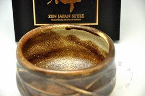 Japanese Mino Yaki ware Matcha Bowl Green Tea 11.5 / 11.5 / 8cm (4.5 / 4.5 / 3.1inch)[7340]
