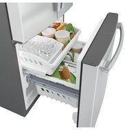 GE GNE21FSKSS 30" French Door Refrigerator with 20.8 cu. ft. Total Capacity, 2 Glass Shelves, 6 cu. ft. Freezer...