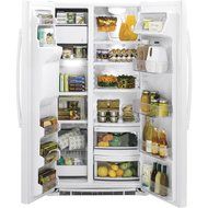 GE GZS22DGJWW 21.9 Cu. Ft. White Counter Depth Side-by-Side Refrigerator