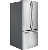 GE GNE21FSKSS 30" French Door Refrigerator with 20.8 cu. ft. Total Capacity, 2 Glass Shelves, 6 cu. ft. Freezer... N3