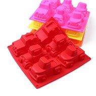 Piago 1 Pcs 6 Truck Jeep Car Shape Silicone Cake Baking Mold Cake Pan Muffin Cups Handmade Soap Moulds Biscuit...