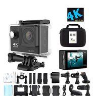 JZHY 4K Wifi Action Camera Waterproof Ultra HD Sports Cam 2 inch Screen 12MP Super Wide Angle Lens with Carrying... N10