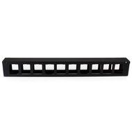 StarTech.com 2U Horizontal Finger Duct Rack Cable Management Panel with Cover CMDUCT2U Black N10