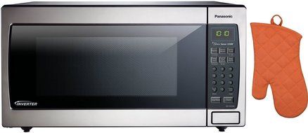 Panasonic Stainless Steel Microwave (1250 Watts/Inverter Technology) W/ Oven Mit