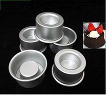 Astra shop 3-Inch Mini Cake Baking Pans Set of 4 - For Making Filled Cakes With Hollow Centers/ Single Serve Mini...