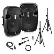 Pyle Active Pa 2-Channel Surround Sound Speaker System, Black (PPHP1249KT)