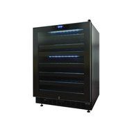 46-Bottle Dual-Zone Wine Cooler with Seamless Glass Door (Left-Hinge Model) in Black by Vinotemp