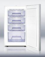 Summit FS407LBI7SSHH: Commercially listed 20" wide built-in undercounter all-freezer, -20(degree) C capable with...