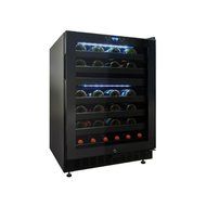 46-Bottle Dual-Zone Wine Cooler with Seamless Glass Door (Left-Hinge Model) in Black by Vinotemp N4