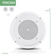 Pyle Home PDICS8 8-Inch Full Range In-Ceiling Speaker System with Transformer (Pair)