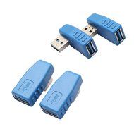Sizet Vertical Right Angled USB 3.0 Male to Female 90&iexcl;&atilde; Adapter Coupler Connector Plug Left Angle and Right Angle... N4