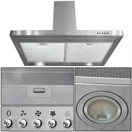 toyofmine 36" STAINLESS STEEL RANGE HOOD WALL MOUNT STOVE EXHAUST KITCHEN VENTLESS+Flitter N4