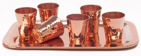 Sertodo Sharpshooter Shot Cups, set of 4, Hammered Copper, 2 fluid ounces N12