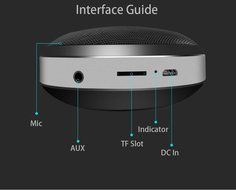 Wireless Bluetooth 4.0 Speaker Portable AUX TF Card Music Player N5