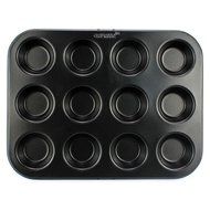 Ezeso 12-Cavity Nonstick Cast Aluminum Mini Cheesecake Muffin Quiche Cupcake Tarts Pan (A) N3