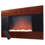 Warm House Mahogany-Effect Trim 1500-Watt Fireplace Heater N3