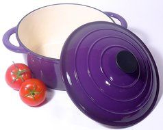 ENAMEL CAST IRON 5-QUART DUTCH OVEN BY SELECT HOME N4