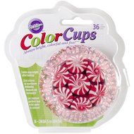 Wilton 415-2685 36 Count Christmas Peppermint Color and Cups Standard Baking Cups