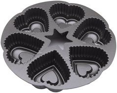 Dimensions Cake Pan-6 Cavity Heart 4x2