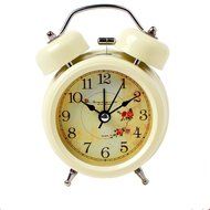 Surborder Shop Red 3 inch Twin Bell Analog Alarm Clock Battery Operated - Loud Alarm Clock