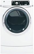 GE RightHeight Design GFDR270GHWW 28" Front-Load Gas Dryer with 8.1 cu. ft. Capacity in White