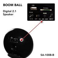 Bluetooth Radio Music System -Boom Ball - Black by Sound Appeal N9