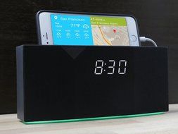 WITTI Design BEDDI Smart Radio Alarm Clock Speaker with Smart Home Integration, Black N22