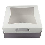 Cake Boxes with Window White, 10 x 10 x 5 Inches, 5 Count by GSA