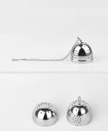 MyLifeUNIT Stainless Steel Tea Ball Strainers with Chain and Tea Tray N3