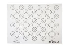 100% food grade silicone baking mat for macaron 44 circles white 11.8 X 15.7 inch N16