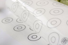100% food grade silicone baking mat for macaron 44 circles white 11.8 X 15.7 inch N18