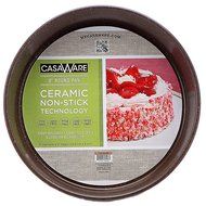 casaWare Ceramic Coated NonStick 9-Inch Round Pan, Silver Granite N2