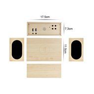 TuoP@ Multi-Function Stereo Bluetooth Wood Speaker QI Wireless Charger Bedside System with Built in Mic, NFC and... N2