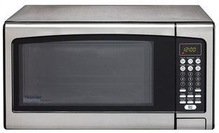 Stainless Steel Countertop Microwave Oven 1.1 cu ft. 900 Watt 120 Volts (Black) N2