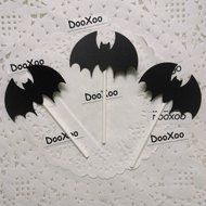 DOOXOO Halloween Bat Cupcake Toppers Black Bat Halloween Party Favors Halloween Party Cupcake Toppers Halloween... N3