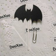DOOXOO Halloween Bat Cupcake Toppers Black Bat Halloween Party Favors Halloween Party Cupcake Toppers Halloween... N4